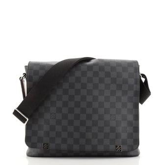 Louis Vuitton District Messenger Bag Damier Graphite MM Black