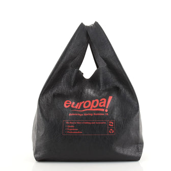 Balenciaga Supermarket Shopper Bag Printed Leather Small