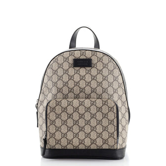 Gucci Zip Pocket Backpack GG Coated Canvas Small