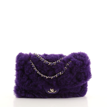 Chanel CC Chain Flap Bag Quilted Shearling with Lambskin Medium