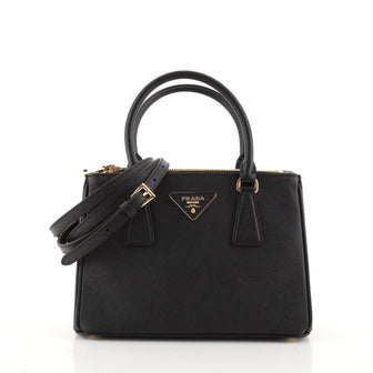 Prada Galleria Double Zip Tote Saffiano Leather Small