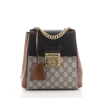 Gucci Padlock Backpack GG Coated Canvas and Leather Mini