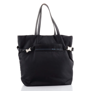 Prada Belted Logo Tote Tessuto Medium