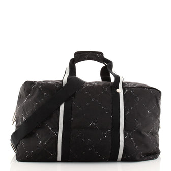 Chanel Travel Line Duffle Bag Printed Nylon Large
