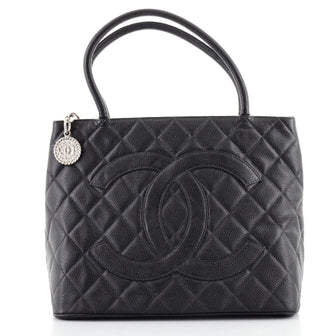 Chanel Medallion Tote Quilted Caviar
