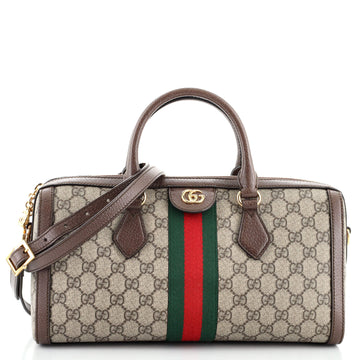 Gucci Ophidia Boston Bag GG Coated Canvas Medium