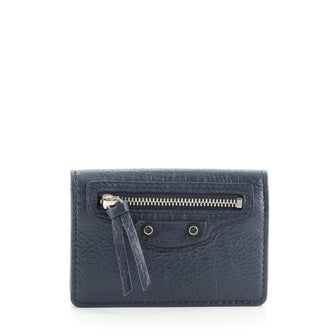 Balenciaga Classic Studs Flap Card Case Leather