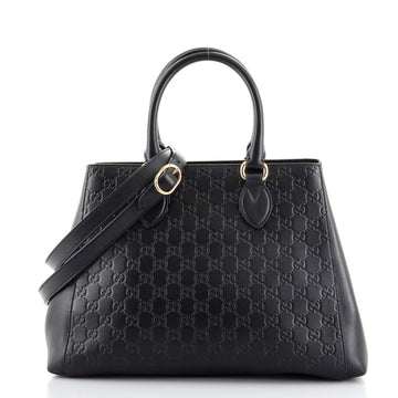 Gucci Soft Signature Convertible Top Handle Bag Guccissima Leather Large