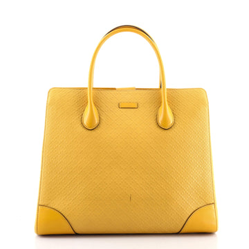 Gucci Bright Top Handle Satchel Diamante Leather Large