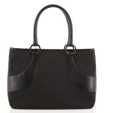Gucci Vintage Zip Tote GG Canvas with Leather Medium