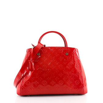 Louis Vuitton Montaigne Handbag Monogram Vernis MM