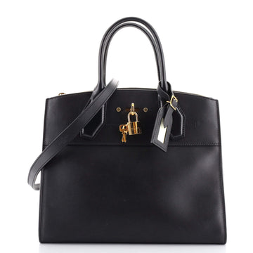 Louis Vuitton City Steamer Handbag Leather MM