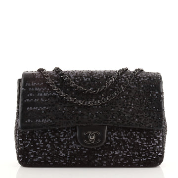 Chanel Moonlight On The Water Flap Bag Sequins Jumbo