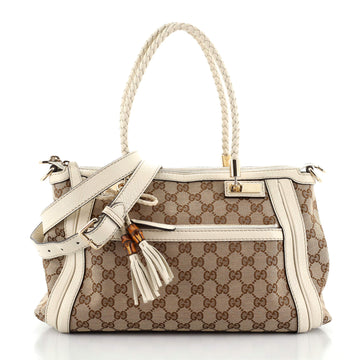 Gucci Bella Convertible Top Handle Bag GG Canvas Small