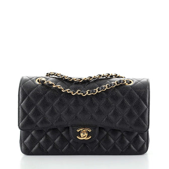 Chanel Classic Double Flap Bag Quilted Caviar Medium