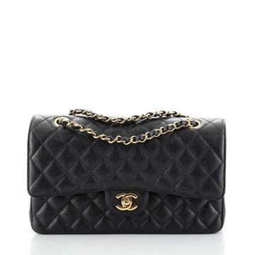 Chanel Classic Double Flap Bag Quilted Caviar Medium