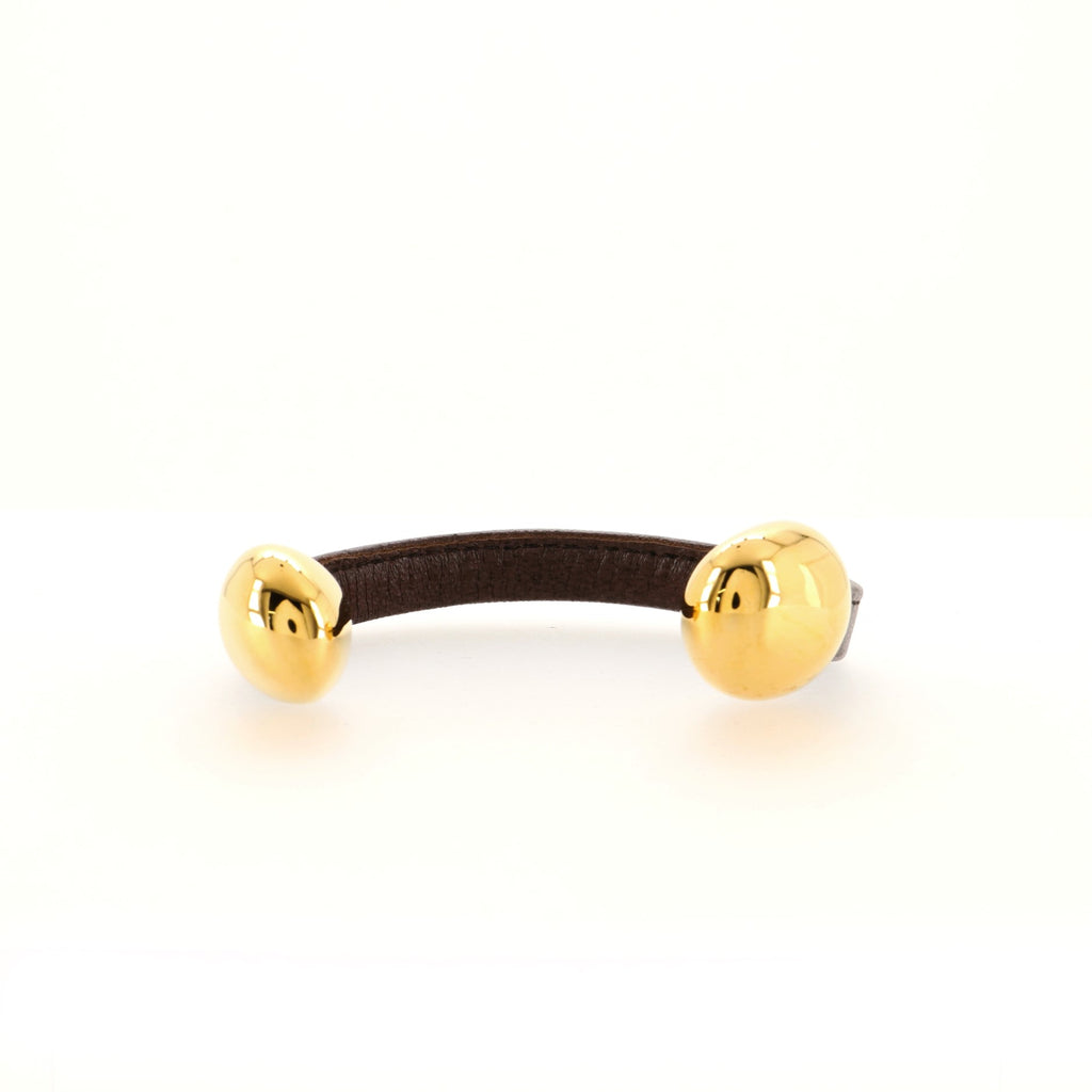 Bottega Veneta Leather Cuff Bracelet - Gold-Tone Metal Cuff, Bracelets -  BOT209097