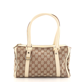 Gucci Abbey Boston Bag GG Canvas Small