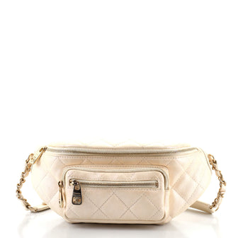 Chanel All About Waist Bag Quilted Iridescent Calfskin Small