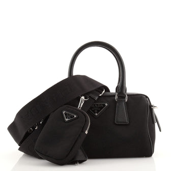 Prada Re-Edition 2005 Boston Bag Tessuto with Saffiano Leather Mini