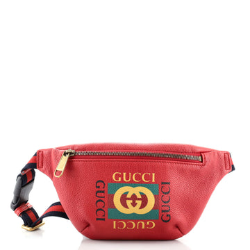Gucci Logo Belt Bag Printed Leather Small