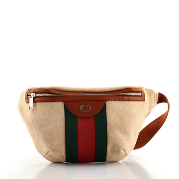 Gucci Zip Belt Bag Vintage Web Canvas Large