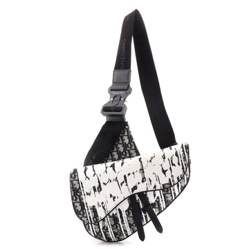 Christian Dior Saddle Crossbody Bag Limited Edition Printed Oblique Canvas