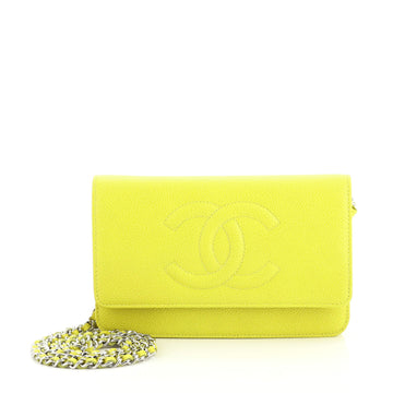Chanel Timeless Wallet on Chain Caviar
