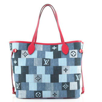 Louis Vuitton Neverfull Tote Damier and Monogram Patchwork Denim MM