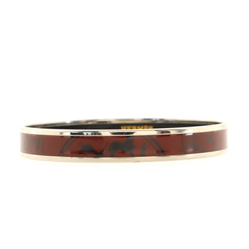 Hermes Bangle Bracelet Printed Enamel Narrow