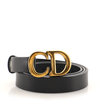 Christian Dior Saddle Belt Leather Thin