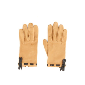 Chanel Ribbon Gloves Leather with Patent