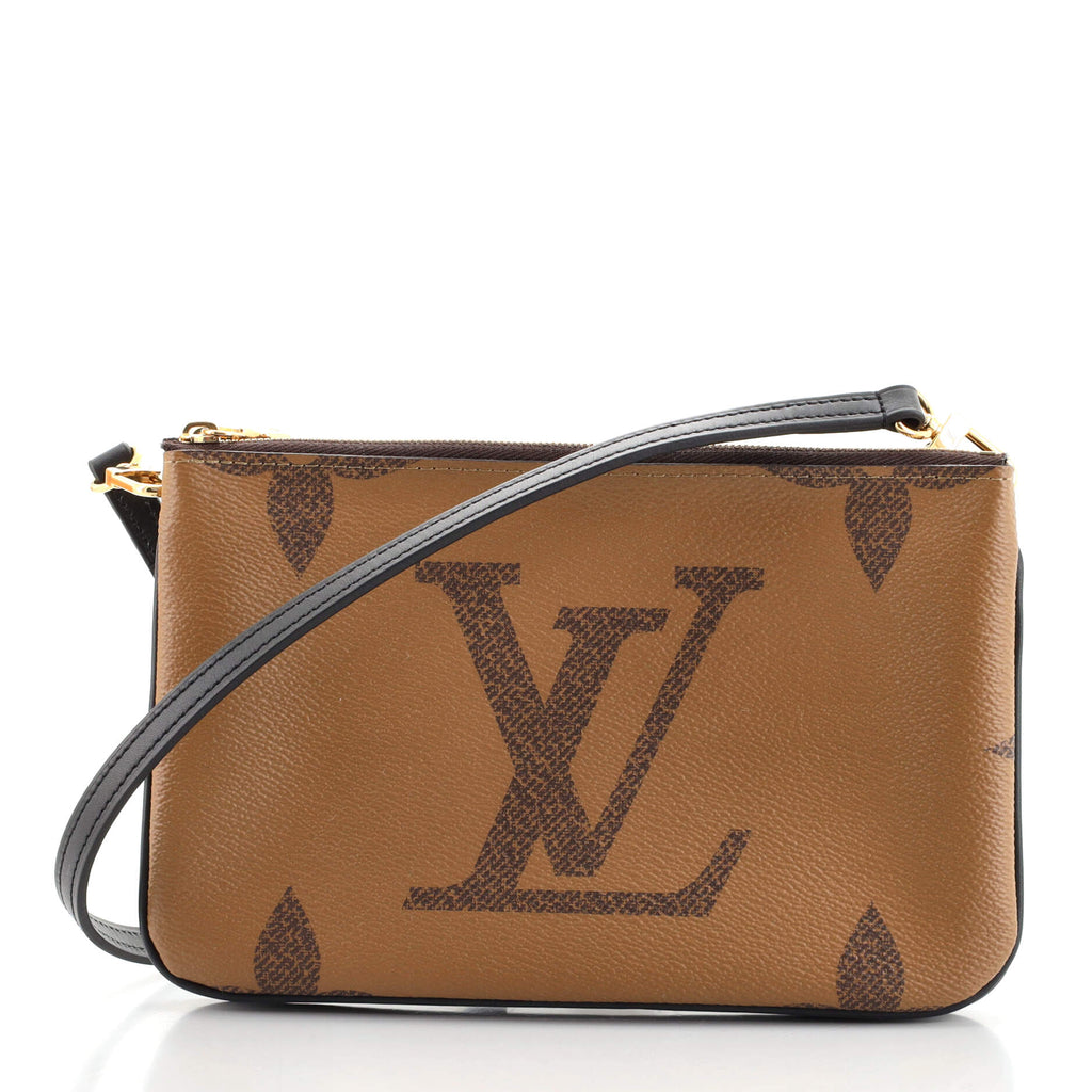 Louis Vuitton Monogram Reverse Giant Pochette Double Zip Shoulder Bag