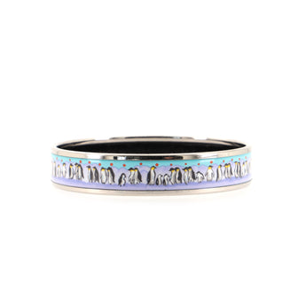 Hermes Bangle Bracelet Printed Enamel Narrow