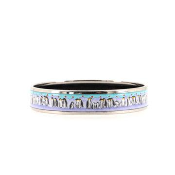 Hermes Bangle Bracelet Printed Enamel Narrow