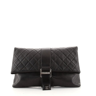 Chanel Grip Clutch Quilted Lambskin