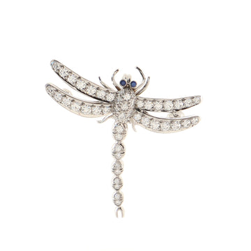 Tiffany & Co. Dragonfly Brooch Platinum with Diamonds and Sapphires