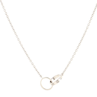 Cartier Love Interlocking Necklace 18K White Gold