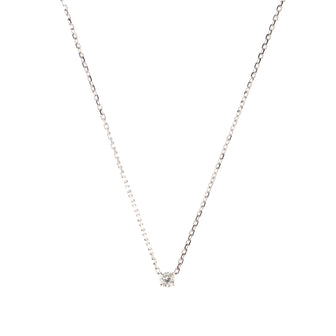 Cartier Love Support Solitaire Necklace 18K White Gold and Diamond .25CT
