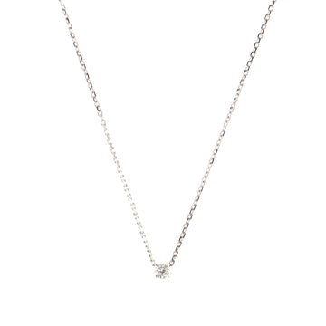 Cartier Love Support Solitaire Necklace 18K White Gold and Diamond .25CT