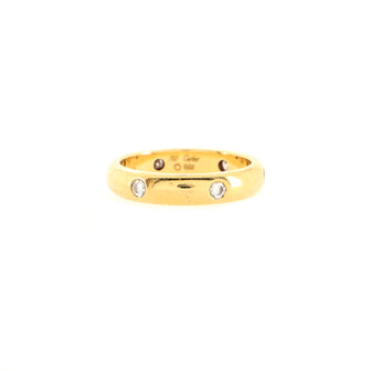 Cartier 1895 Wedding Band 6 Diamonds Ring 18K Yellow Gold with Diamonds