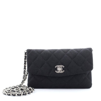 Chanel CC Flap Bag Quilted Jersey Mini