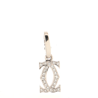 Cartier 2C Charm Necklace 18K White Gold with Diamonds