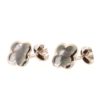 Van Cleef & Arpels Alhambra Cufflinks 18K White Gold and Black Mother of Pear