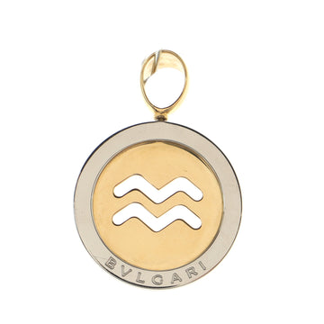 Bvlgari Tondo Zodiac Pendant Charm Pendant & Charms 18K Yellow Gold and Stainless Steel