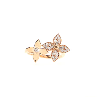 LV Fine Jewellery Star Blossom Earrings Studs with Diamonds in 18K Pink Gold