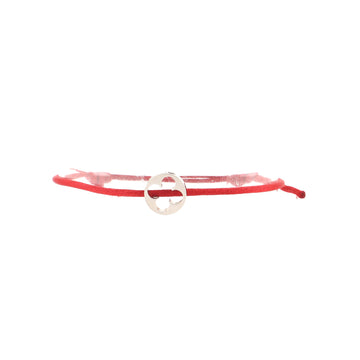 Louis Vuitton Empreinte Bracelet Silk Cord with 18K White Gold