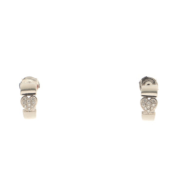 Piaget Heart Earrings 18K White Gold with Diamonds