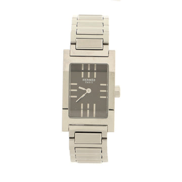 Hermes Tandem Quartz Watch Stainless Steel 19