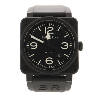 Bell & Ross BR03-92 Automatic Watch Ceramic and Rubber 42